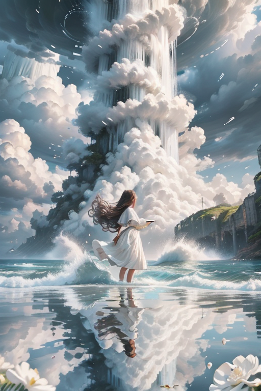 2022492305-1132154362-woman at the beach _lora_concept_flower-000016_0.6_ tornado, dreamy backdrop, waterfall, wind, cloud, reflection, floating, whit.png